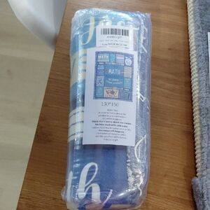 Math Teacher Blue and White Throw Blanket